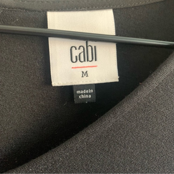 CAbi It's a Party Bell Sleeve V-Neck Top Black Sz Medium - Picture 7 of 9